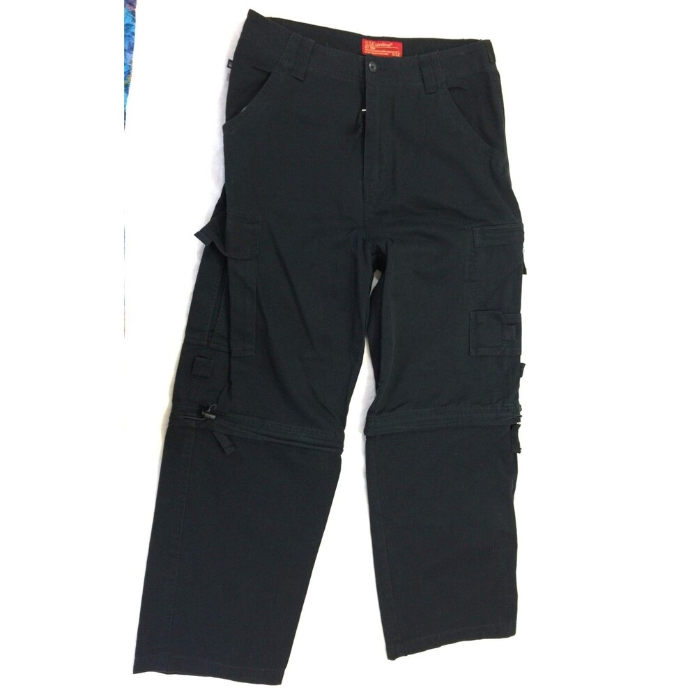 U.S.EXPEDITION MENS CARGO CONVERTIBLE COTTON PANTS SHORTS SIZE 32